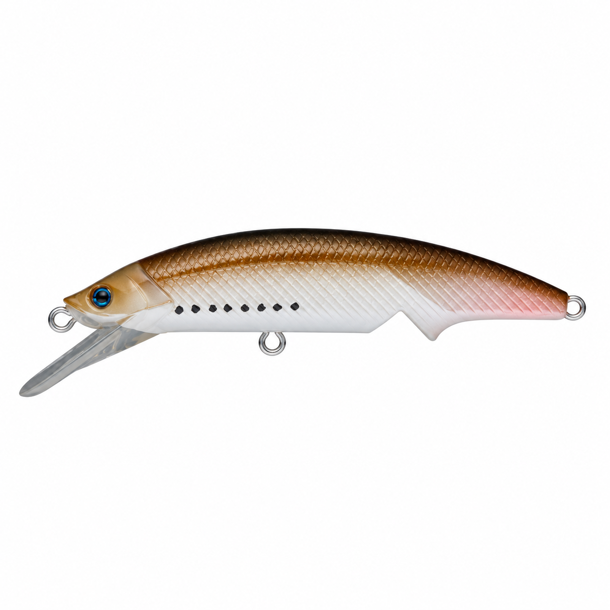 Realistic Bronze Minnow Fishing Lure
